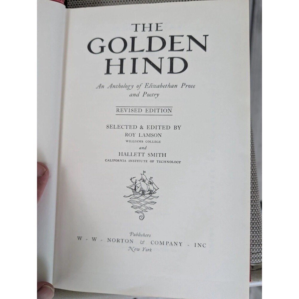 The Golden Hind Revised 1956 Roy Lamson Hallett Smith W.W. Norton - Picture 3 of 10